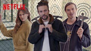 Vikings Valhalla Stars Go Axe-Throwing  Netflix