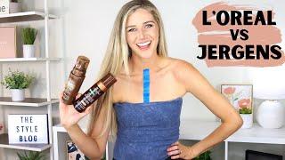 Drugstore Self Tanner Showdown LOREAL Sublime Bronze vs JERGENS Natural Glow