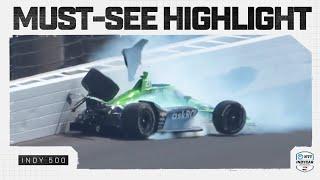 Rinus VeeKay crashes in qualifying for Indy 500  INDYCAR