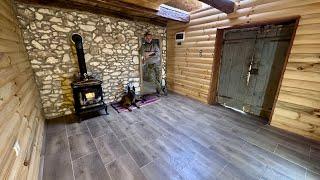 Installing a Heating System and Making a Floor in my Off-Grid Stone Hut Ep.13.