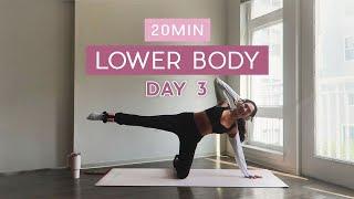 Day 3 - 1 Month Pilates Plan  20MIN thigh & booty Pilates  tone & lengthen