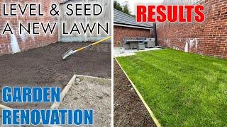 How to LEVEL and SEED a NEW LAWN from Scratch - Start to Finish