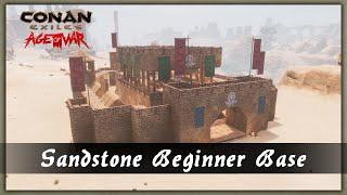 HOW TO BUILD A SANDSTONE BEGINNER BASE SPEED BUILD - CONAN EXILES