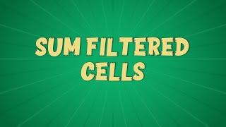 Sum Filtered Cells  Excel Formula