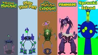 My Singing Monsters Play Your Part Monster Explorers Fanmade Sprunki Island Redesign Comparisons