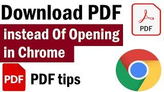 How To Download PDF instead of opening in browser Chrome  How To Download PDF File Without Opening