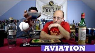 The Aviation Cocktail with Violet Liqueur