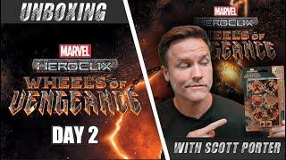 Lets get fired up  Marvel HeroClix Wheels of Vengeance Unboxing with Scott Porter  Day 2