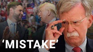 ‘A self-indulgent mistake’ John Bolton annihilates JD Vance Trump’s VP pick