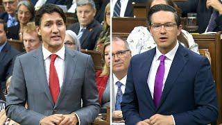 Trudeau Poilievre exchange jabs in their most heated debate