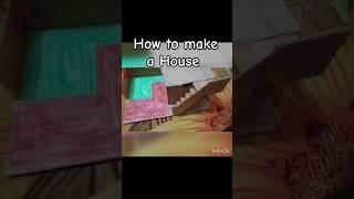 How to make a House with cardboard #diy #shorts #ytshorts #anujcrafts @Anuj_Crafts25