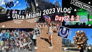 Ultra Miami 2023  Day 2 & 3 Vlog  Hardwell Alesso KX5 Dimension Gigantic Nghtmre & more