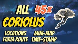 All 45 CORIOLUS Locations and Farm Route under 5 minutes LingyangMortefiYinlin  Wuthering Waves