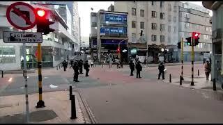 Marchas y disturbios en Bogotá