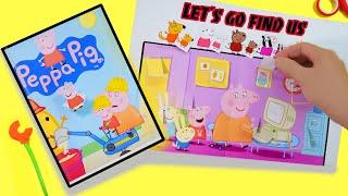 Peppa pig gameplay with the Cute game book - 6 mini game for kids and Peppa pig Coloring page