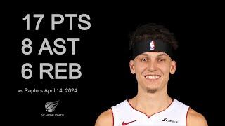 Tyler Herro vs Raptors 17 pts 8 ast 6 reb  April 14 2024 