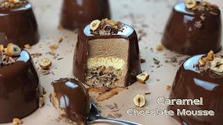 Mini Caramel Almond Chocolate Mousse Cake  Coffee syrup  Recipe  Boone Bake