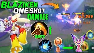 One Shot Damage Build for Blaziken after New Update 100% Brutal Damage build  Pokemon unite