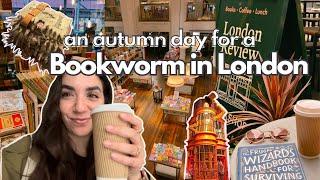 TRAVEL VLOG Autumn Day in London - a bookworm solo trip full of books coffee rain & dark academia