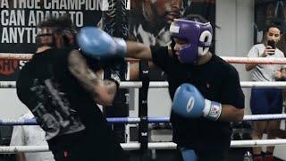 Curmel Moton does a back SPIN Punch in Sparring • Floyd Mayweather Prodigy