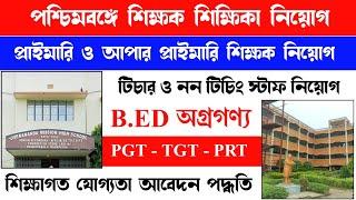 শিক্ষক নিয়োগ  West Bengal Teacher Recruitment 2024  West Bengal Primary Teacher Vacancy 2024