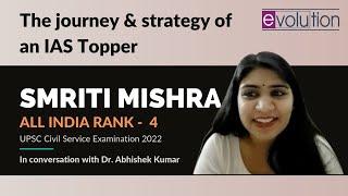 Smriti Mishra  IAS Topper - UPSC Rank 4  Toppers Journey & Strategy  A talk with Abhishek Sir