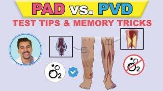 PAD vs  PVI  cartoon animation & memory tricks   peripheral arterial disease pathophysiology signs