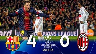 Barcelona v AC Milan 4 - 0  Extended Highlights 2013