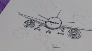 How to draw a flight easily . How to draw aeroplane