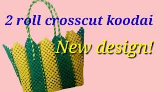 Plastic wire crosscut koodai Bar stripe crosscut koodai  New Divert knot koodai
