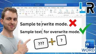 Stop overwritingdeleting text when typing  1 MINUTE
