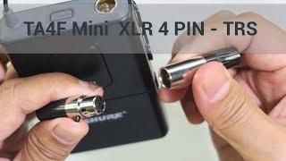 How to Mini XLR 4 Pin Male to TRS 3.5mm Audio Jack TA4F Shure  Tutorial  DidikTV