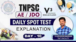 TNPSC AEJDO  V3 Batch  Daily Spot  Test 10 Explanation  TAF IAS ACADEMY