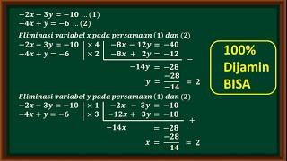 Metode Eliminasi - Sistem persamaan linear dua variabel