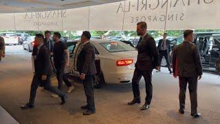 Ukraines President Zelensky and entourage arrive at Singapores Shangri-La hotel  AFP