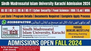 SMIU University Admission 2024  SMIU Admission 2024  SMIU University Karachi  SMIU Karachi