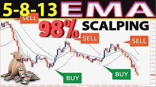  5-8-13 EMA SCALPING FULL TUTORIAL for Beginners - One of The Best Absolute Methods for Trading