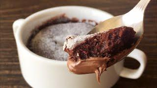 Chocolate Mug Cake in 1 Minute  Microwave Nutella Cake  Em’s Kitchen