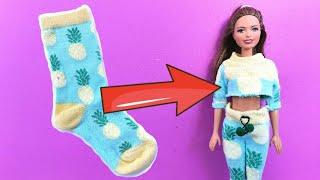 How to Make CLOTHES for BARBIE Doll  Barbie Clothes Ideas