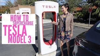 Tesla Model 3  First Time Supercharging