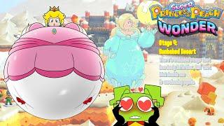 Super Princess Peach Wonder - Stage 4 Sunbaked Desert Balloon Peach Body Inflation Alert