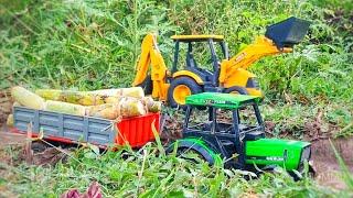 New Duetz Fahr Tractor Heavy Sugar Cane Load Stuck In Mud Rescue By Jcb Machine  tractor video