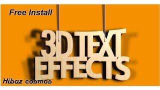 3D Fonts click and install free