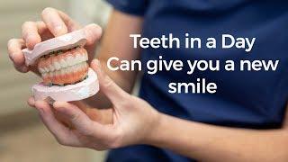 Never be without teeth. Teeth in a Day can give you a brand new smile  Durham Dental Solutions