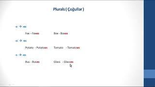 Plural Nouns İngilizcede Çoğul Konu Anlatımı