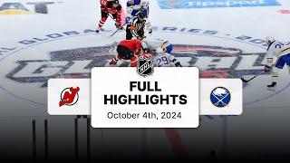 Devils at Sabres  October 4 2024  NHL Full Game Highlights  Global Series Czechia