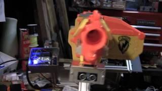 Arduino Nerf sentry gun test