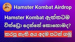 Hamster Kombat විත්ඩ්‍රො දෙන්නේ කොහොමද ?  Hamster Kombat New Update  Telegram Airdrop