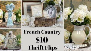 $10 Thrift  and Upcycle How to make a French country-style decor for Shabby Chic Trash To Treasure