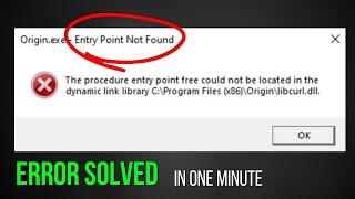 The Procedure Entry Point Not Found Dynamic Link Library Error Fixing In Windows 10  11  7